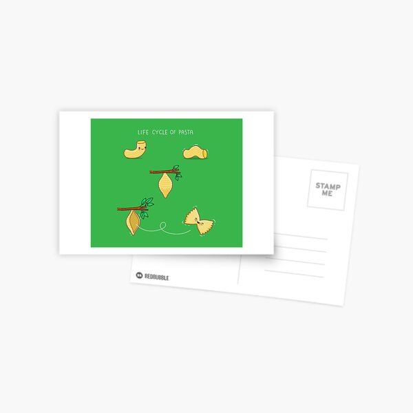 Life cycle of pasta Postcard
