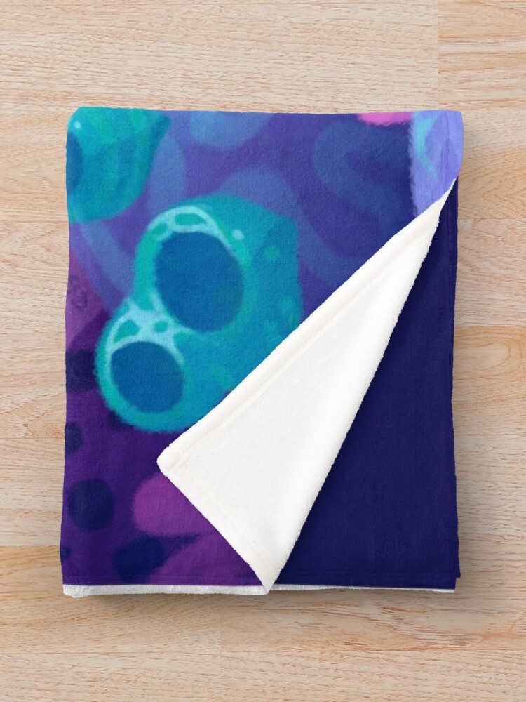 Alternate view of Coral axolotl Throw Blanket
