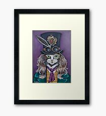 Steampunk Cat! Framed Print