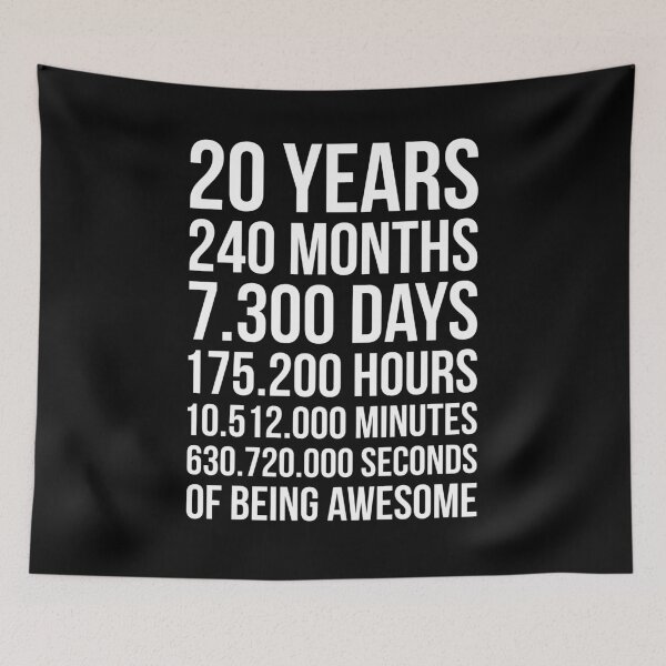 Item preview, Awesome 20th Birthday Shirt Funny 20 Year Old Birthday Gift designed and sold by Best Tees.
