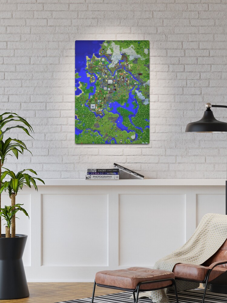 Map Minecraft Art Print by Cedono