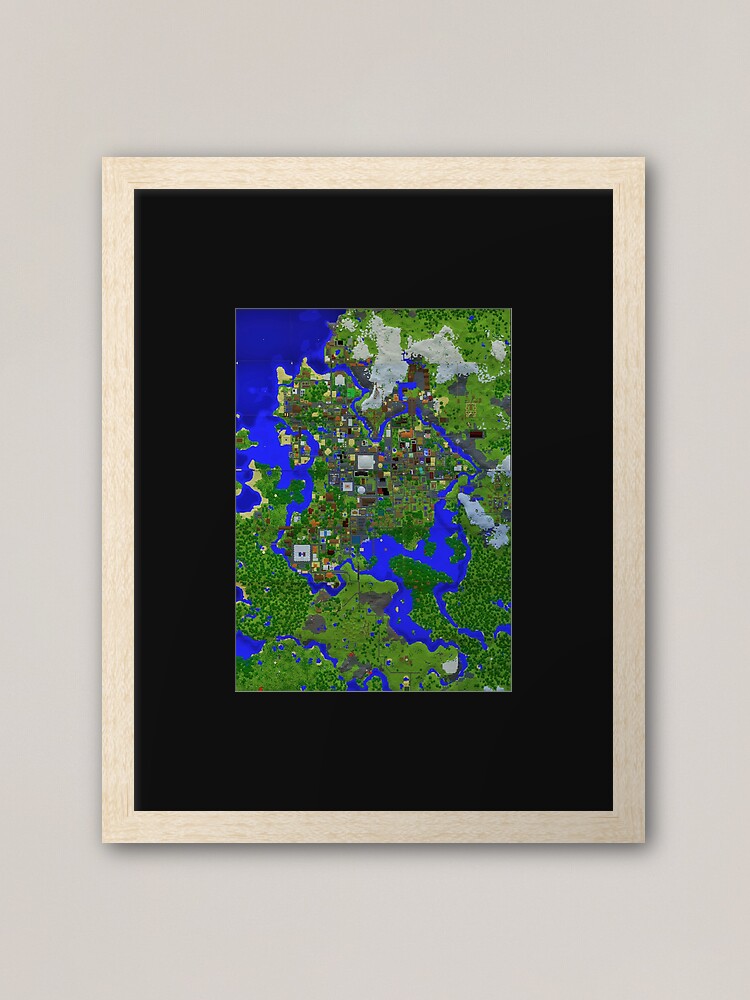 Map Minecraft Art Print by Cedono