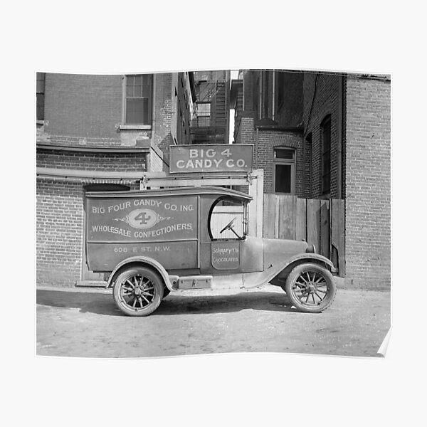 "Candy Delivery Truck, 1926. Vintage Photo" Poster by historyphoto