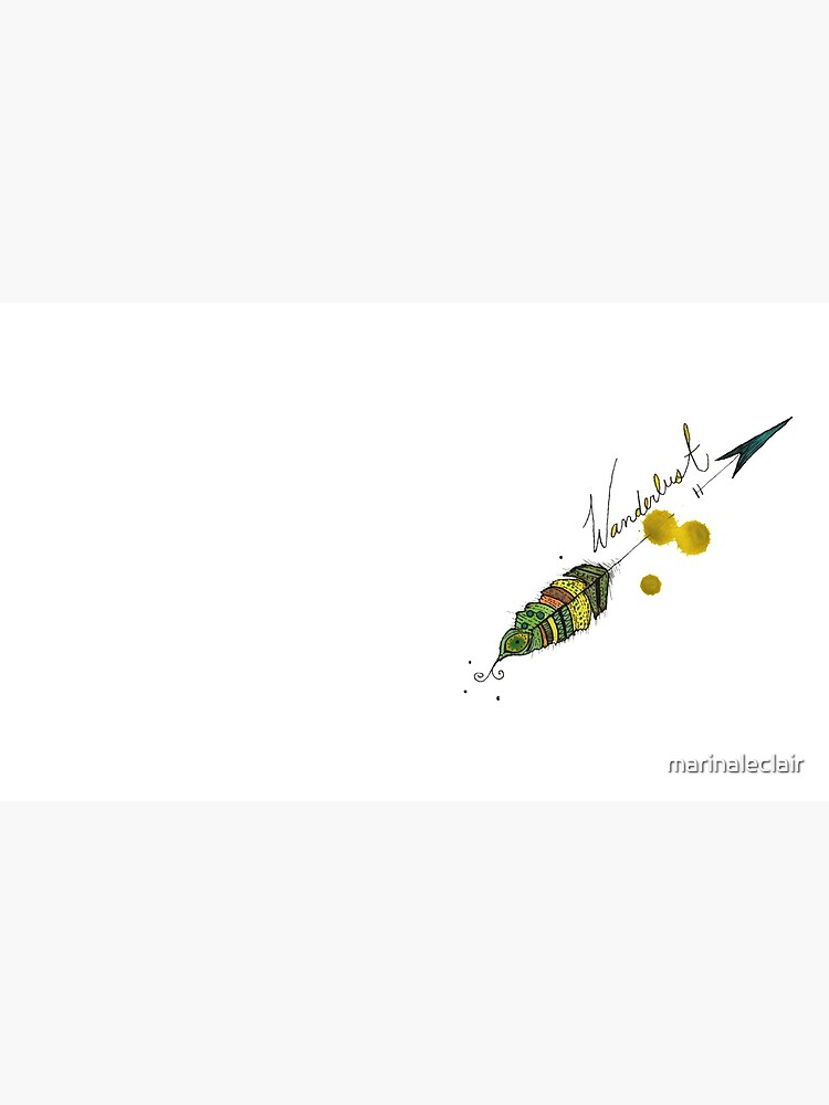 Wanderlust Feather by marinaleclair