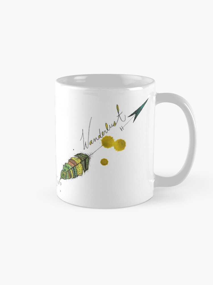 Alternate view of Wanderlust Feather Mug