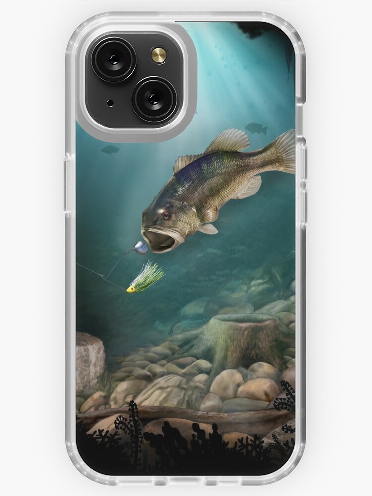 Largemouth Bass Chasing A Spinnerbait Lure | iPhone Case