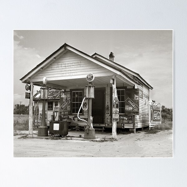 Country Filling Station, 1939. Vintage Photo Poster for Sale by  historyphoto