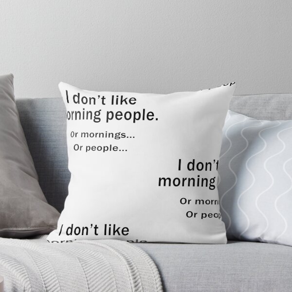 Item preview, I don't like Morning People - Funny and Lazy Gift Idea designed and sold by ASClothDesign.