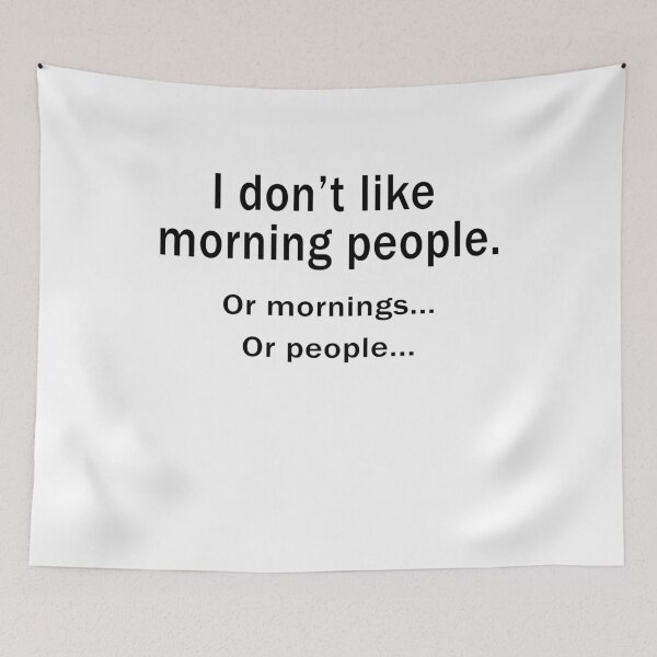 Item preview, I don't like Morning People - Funny and Lazy Gift Idea designed and sold by ASClothDesign.