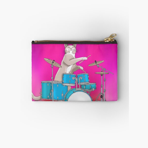 Item preview, Cat Playing Drums - Pink designed and sold by Orna Artzi Shemesh.