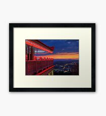 Pagoda Overlooking City of Reading, Pennsylvania Framed Print