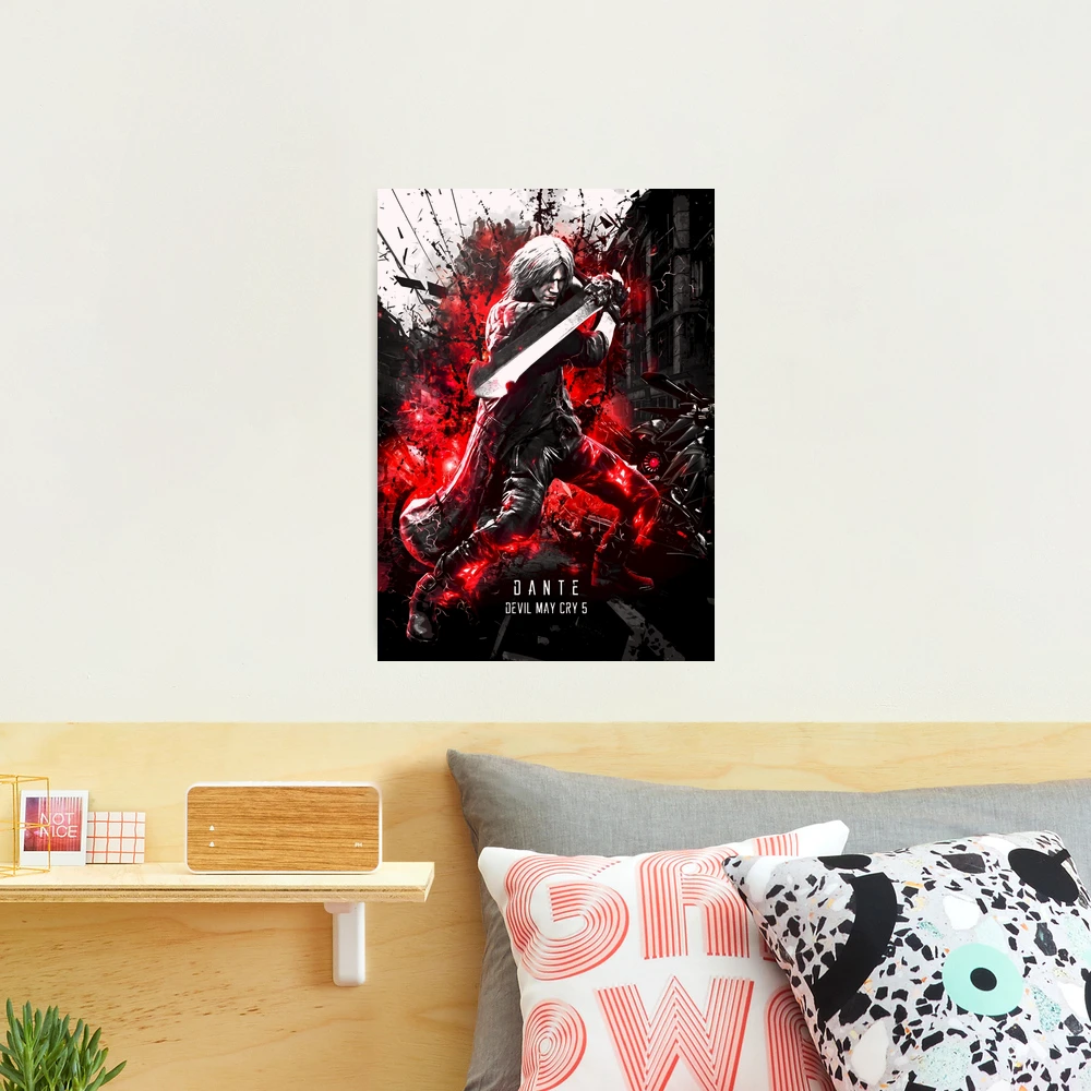 Gaming Poster Devil May Cry Dante Poster Decorative Painting Canvas Wall  Art Living Room Posters Bedroom Painting 12x18inch(30x45cm)