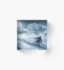 Snowboarder in a 100km Blower Acrylic Block