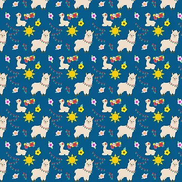 Artwork thumbnail, LLAMAS Cute Pattern by Greenbaby
