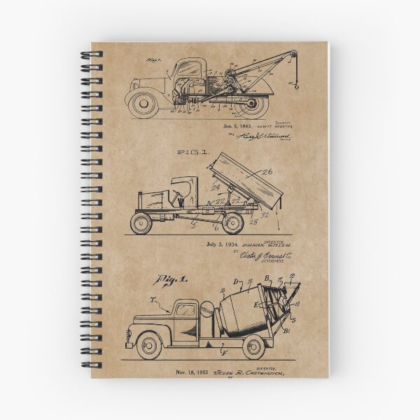 Item preview, Dump Truck, Concrete Truck, Wrecking Truck Vintage Patent Prints designed and sold by MadebyDesign.