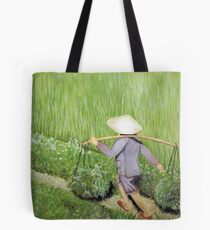 Morning in the Rice Fields Tote Bag