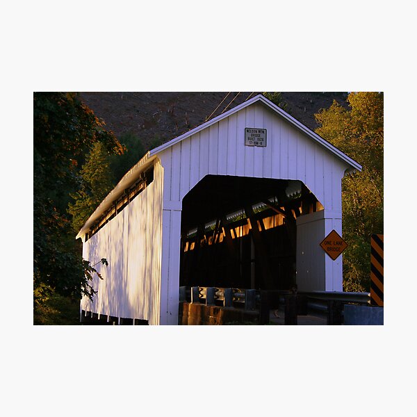 Aperçu de l'œuvre Nelson Mountain Covered Bridge créée et vendue par WaterInMotion.