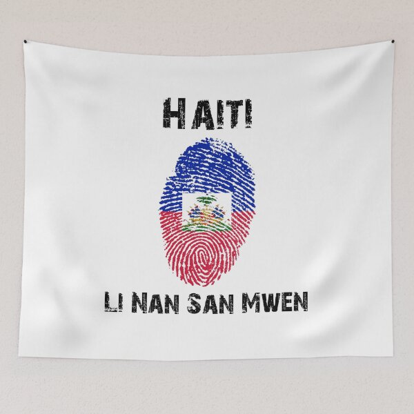 Item preview, Haiti Li Nan San Mwen - Fingerprint With Haitian Flag designed and sold by makeitadmirable.