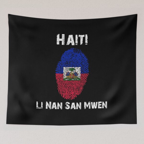 Item preview, Haiti Li Nan San Mwen - Fingerprint With Haitian Flag designed and sold by makeitadmirable.