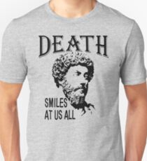 Death Smiles At Us All | Marcus Aurelius - Father Of Stoicism Slim Fit T-Shirt