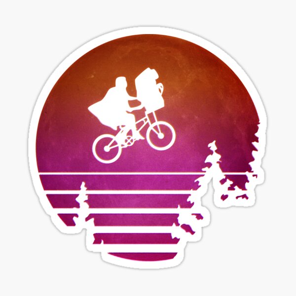 Synthwave E.T. Sticker