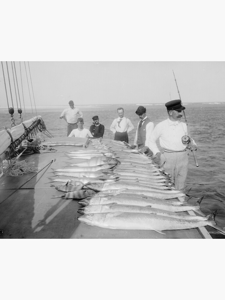 Deep Sea Fishing, 1894. Vintage Photo Art Board Print for Sale by  historyphoto