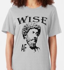Wise AF | Marcus Aurelius - Father Of Stoicism Slim Fit T-Shirt
