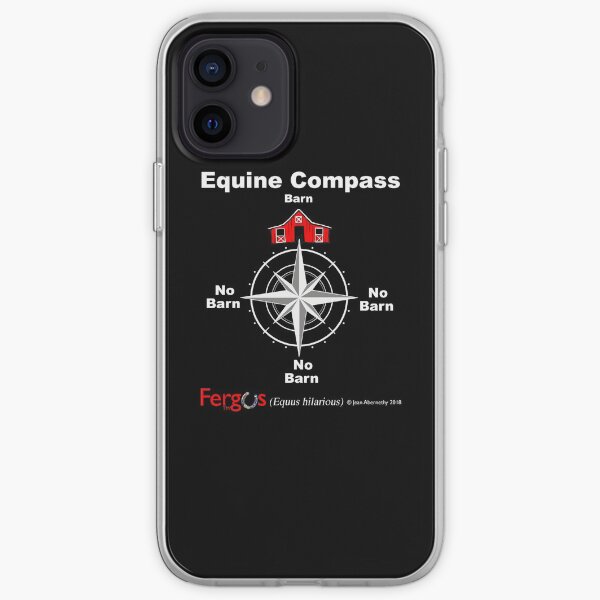 Fergus the Horse: Equine Compass (white) iPhone Soft Case
