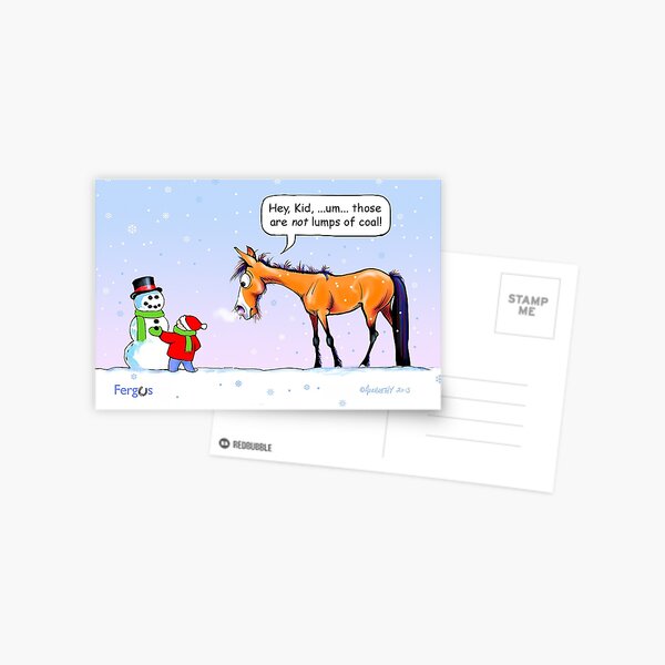 Fergus the Horse: "Lumps of Coal" Card Postcard