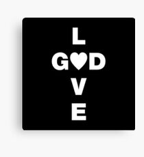 Awesome Gift - Love God Typography Canvas Print