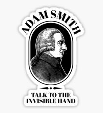 Adam Smith Funny Economics Professor Invisible Hand Sticker