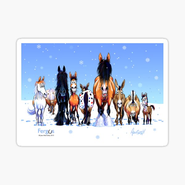 Fergus the Horse: Winter Lineup Card Sticker