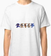 Orange and Blue greatful dead bears Classic T-Shirt