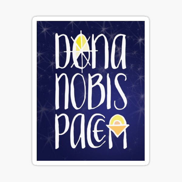Dona Nobis Pacem Christmas Card Sticker