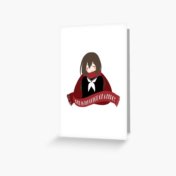 真っ赤な色は主人子の色だよ カゲプロ 楯山文乃 Greeting Card By Rinillu Redbubble