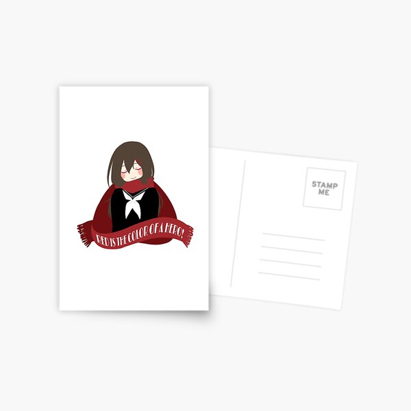 真っ赤な色は主人子の色だよ カゲプロ 楯山文乃 Postcard By Rinillu Redbubble