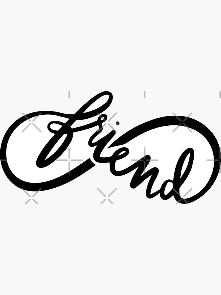Download "Infinity friend symbol" Sticker by bainermarket | Redbubble