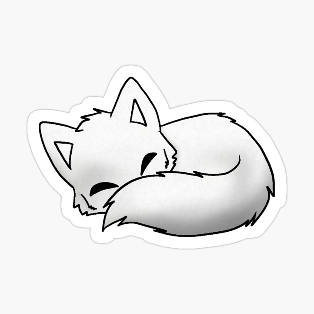 Easy Cute Baby Arctic Fox Drawing - madathos