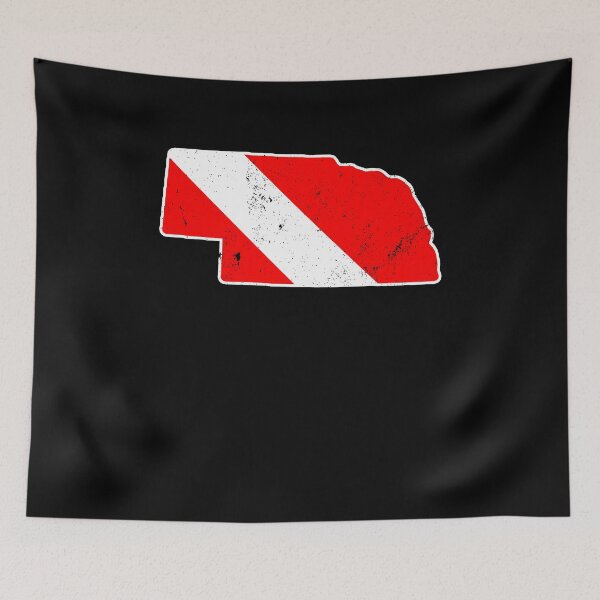 Item preview, Nebraska Scuba Dive Flag Diver Down Flag Shirt designed and sold by shoppzee.