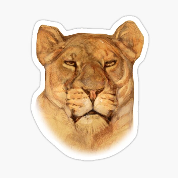 Item preview, Lioness Female Lion Face I love Lions Gift Lion Pride designed and sold by madeulaugh.