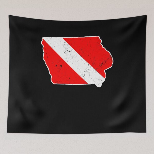 Item preview, Iowa Scuba Dive Flag Diver Down Flag Shirt designed and sold by shoppzee.