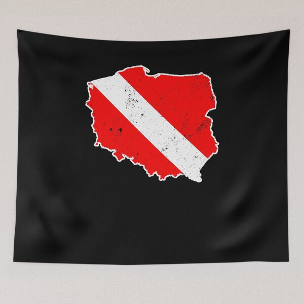 Item preview, Poland Scuba Dive Shirt Rescue Diver Flag Shirt designed and sold by shoppzee.