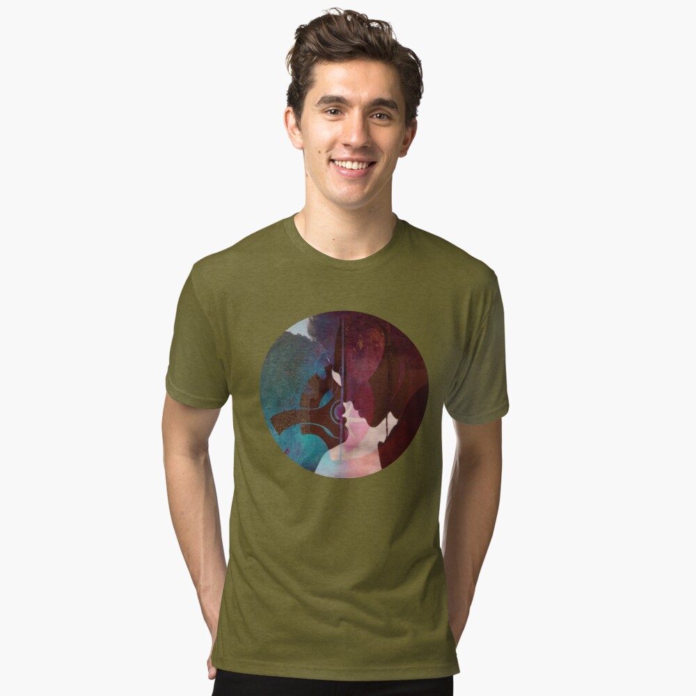 Vista previa del artículo con la obra «Camiseta de tejido mixto», diseñado y vendido por alicenmariah.