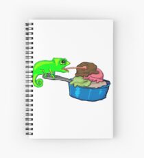 Chameleon eating Ice Cream Spiral Notebook