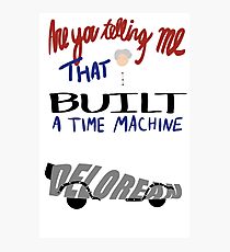 Back to the future motif Photographic Print