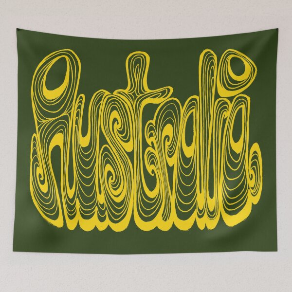 Item preview, Australia Lettering Typography - Green and Gold designed and sold by bignose1977.