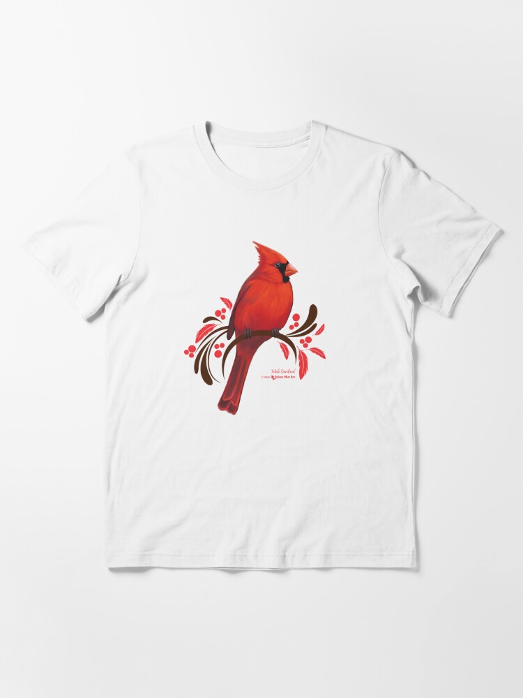 Male Cardinal Essential T-Shirt for Sale by sylvanmist