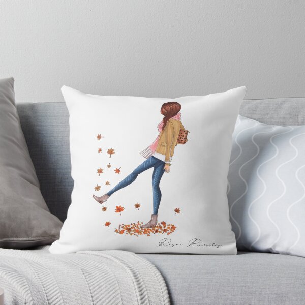 Item preview, girl autumn leaves designed and sold by reyniramirezfi.