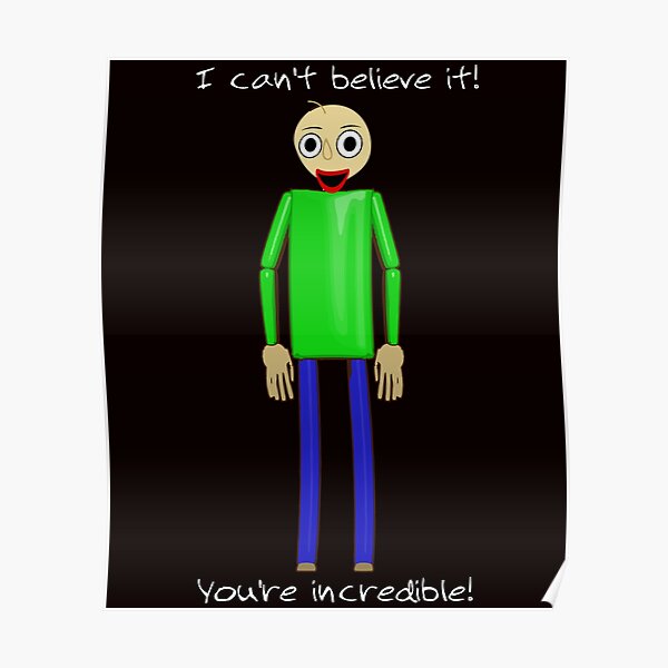 Baldi Basics Posters Redbubble - baldi faces 3d and 2d roblox