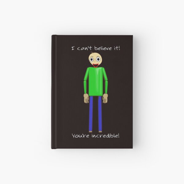 Baldi Hardcover Journals Redbubble - baldi basic roblox gaming with kev